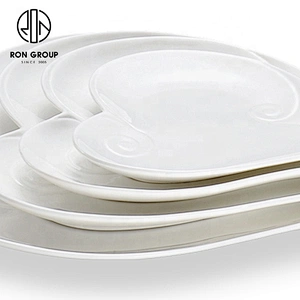 Lovely Ceramic Heart Shape  Plate Tableware For Restaurant And Hotel