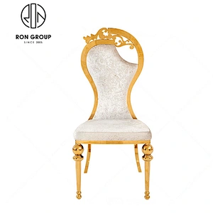 Elegant Design Stainless Steel Gold Color Dining Outdoor Chair Stainless Steel