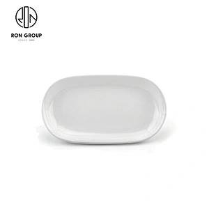 High Quality Porcelain Dinnerware Restaurant Flat Oval Fish Shaped Dinner Plates