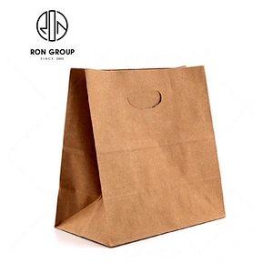 Wholesale Custom Logo Brown Color Bread Packaging Paper Bags