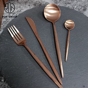 Hot Sale Restaurant Tableware Silver Gold Wedding Stainless Steel Cutlery Set