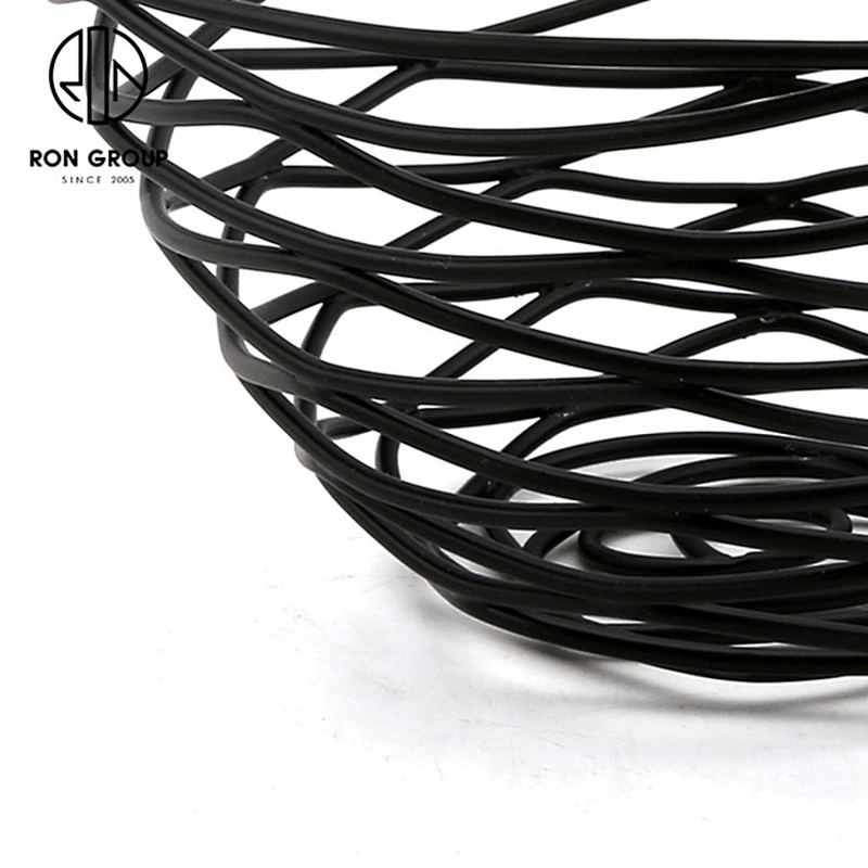 High Quality Kitchen Accessories Round Black Small Size Bread Basket