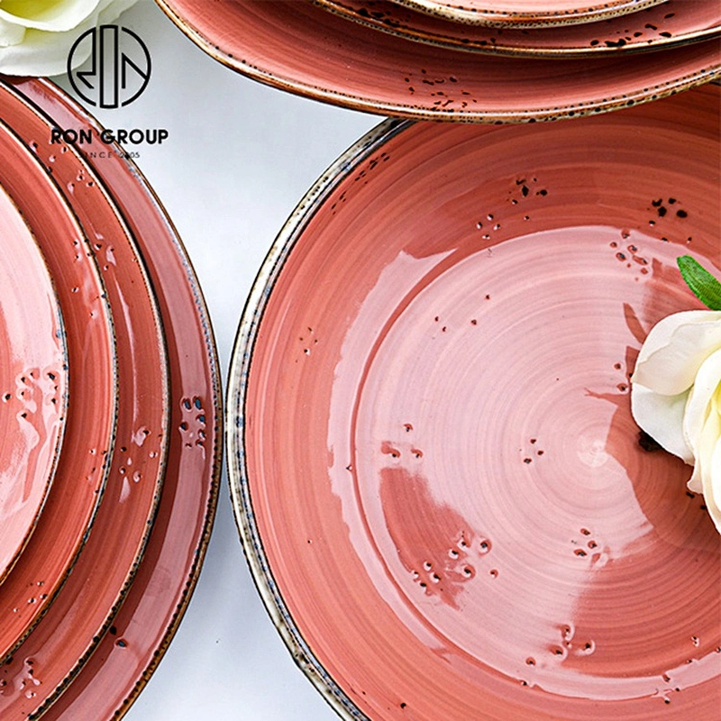 Customized Indian Red Dinner Plates Used In Restaurant