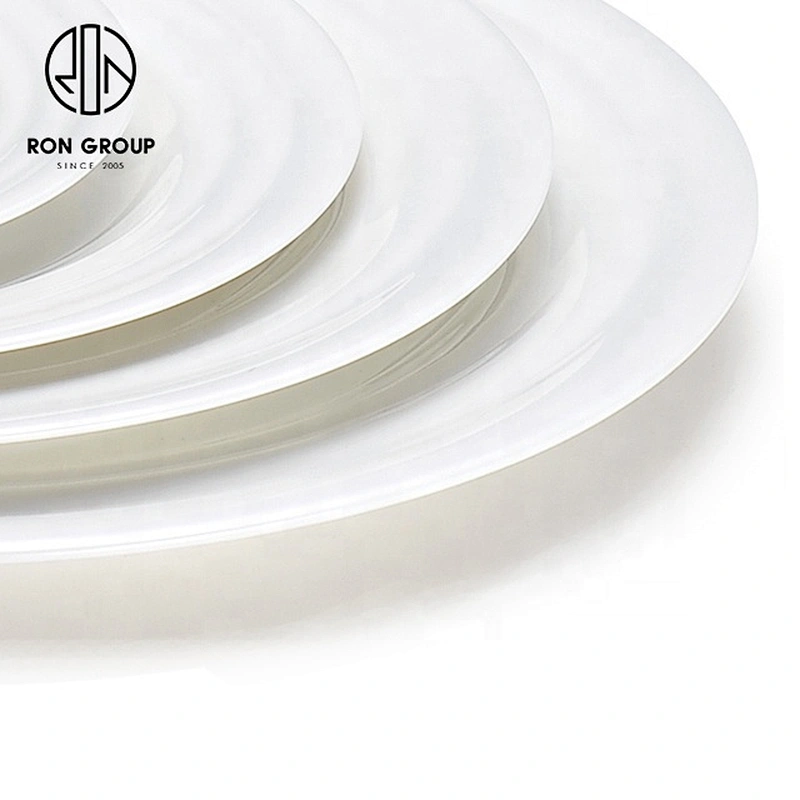 Custom Wholesale Retail Ceramic Shallow Dish For Restaurant