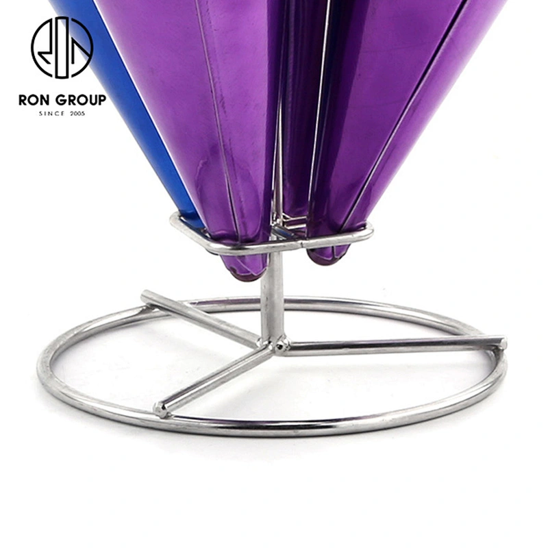 Four Color Stainless Steel Iron Wire Food Cone French Fries Holder