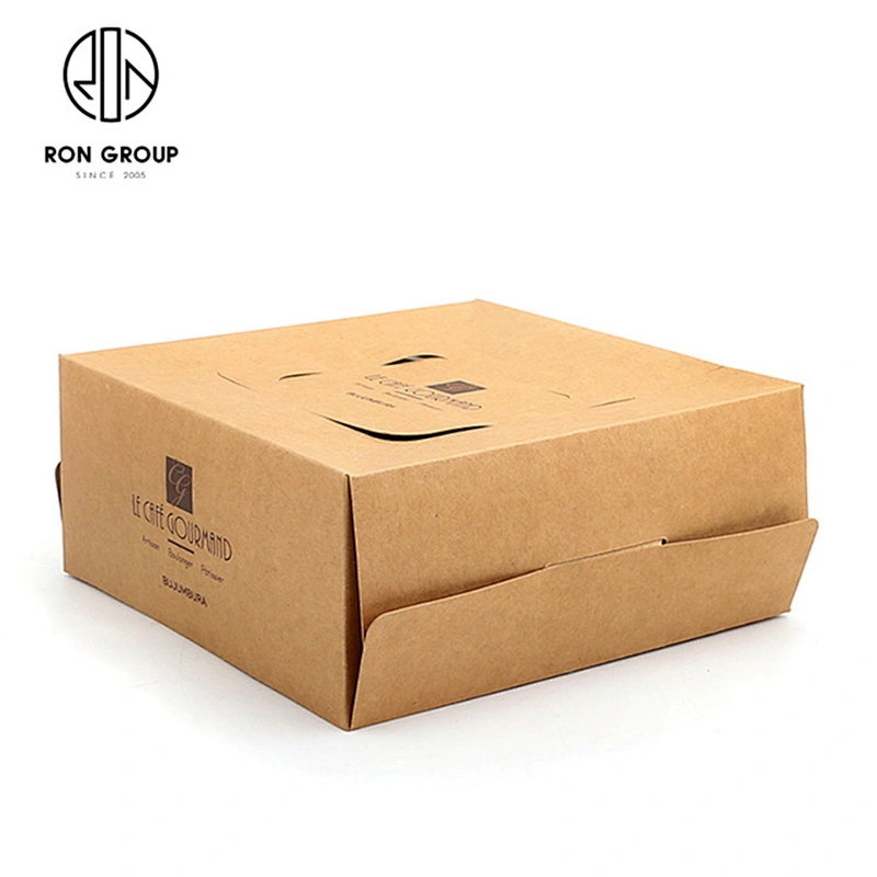 Portable Rectangle Disposable Flat Sheet Carton Take Away Paper Box For Restaurant