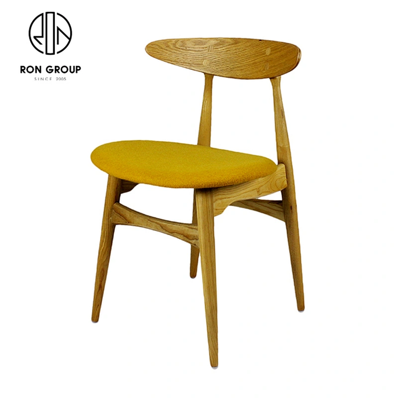 Nordic Simple Restaurant Coffee Solid Wooden Casual Dining Chair