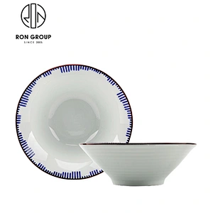 Restaurant 10 Inch Porcelain White Round Soup Bowls