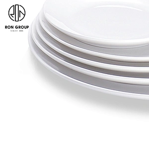 Customized Restaurant Round Shape Dinner Shallow Ceramic Pasta Plate