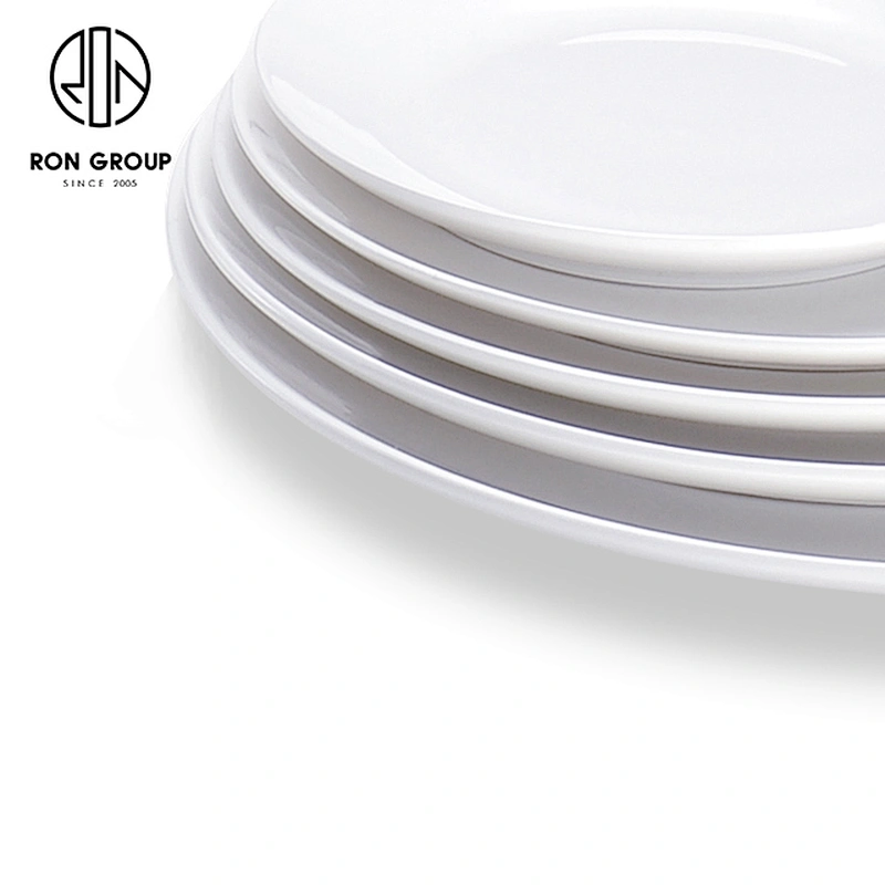 Customized Restaurant Round Shape Dinner Shallow Ceramic Pasta Plate