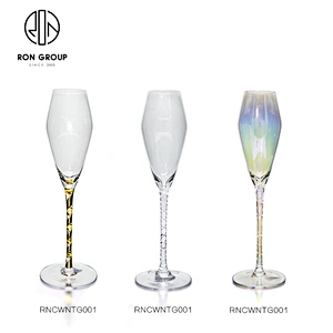 Best Selling Fashion Crystal Clear 230ml Champagne Wine Brandy Glass For Wedding