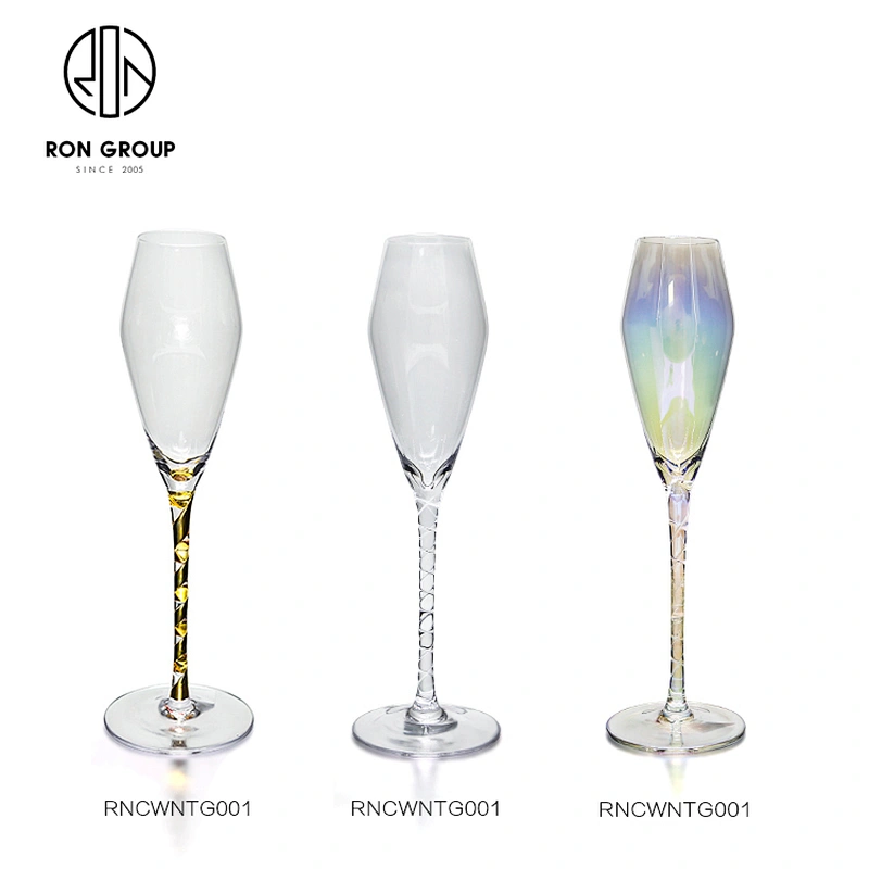 Best Selling Fashion Crystal Clear 230ml Champagne Wine Brandy Glass For Wedding