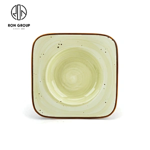 Wholesale Hotel Restaurant Custom Logo Ceramic White Pasta Plates