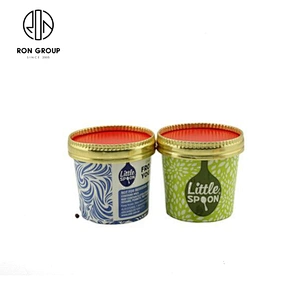 Restaurant supplier disposable custom printed 100% Disposable Eco-friendly ice cream cup