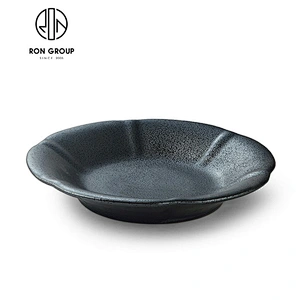 Wholesale Restaurant Matt Black Ceramic Noodle Bowl