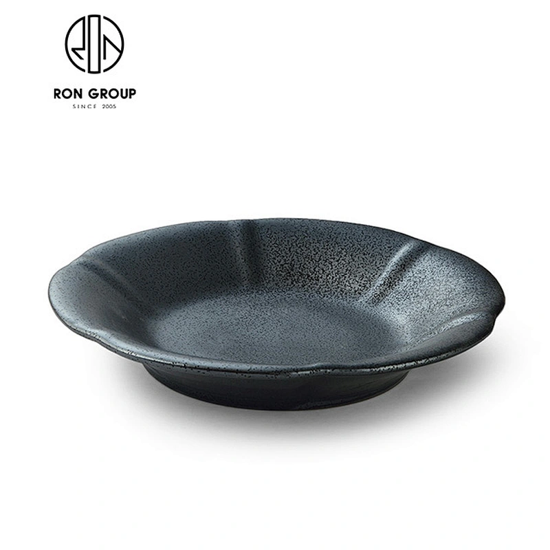 Wholesale Restaurant Matt Black Ceramic Noodle Bowl