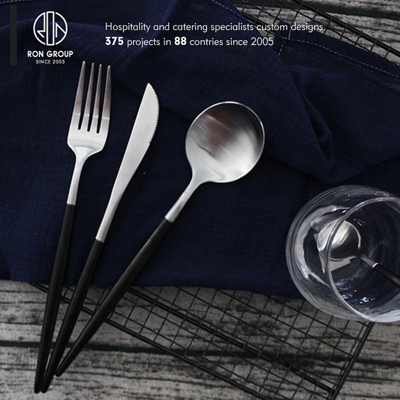 Low MOQ  restaurant dining table metal steel cutlery set
