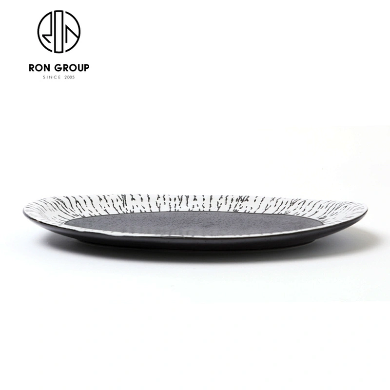 Wholesale Dinnerware 10 Inch Oval Porcelain Plate For Restaurant