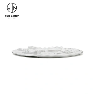 Wholesale Restaurant Dinnerware Porcelain Custom 14 Inch Oyster Plate