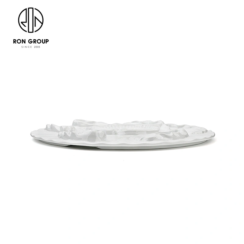 Wholesale Restaurant Dinnerware Porcelain Custom 14 Inch Oyster Plate