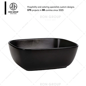Hot Sale Matt Black Porcelain Dinner Plates For Restaurant