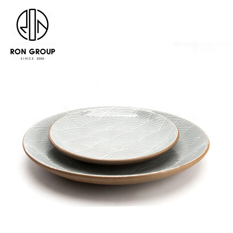 Personalized Eco Friendly Restaurant Salad High Low Round Plate