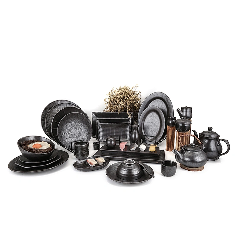 Restaurant Family Universal Round Durable Black Dinner Plate