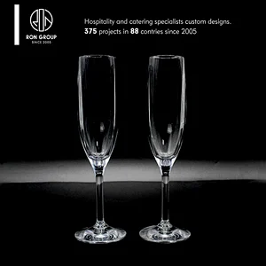 Plastic champagne drinking glasses
