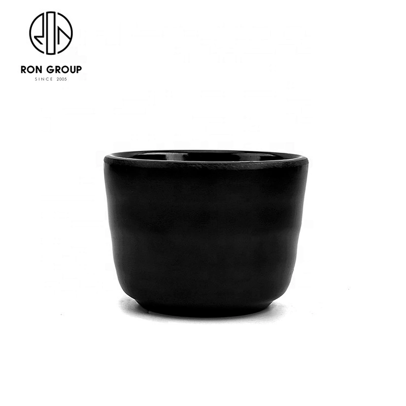 Frosted Black Melamine Japanese Tea Cup