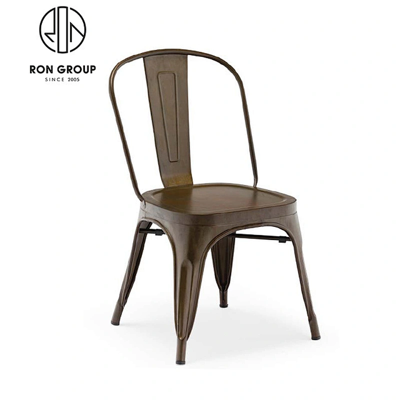 restaurant industrial chair with wooden top