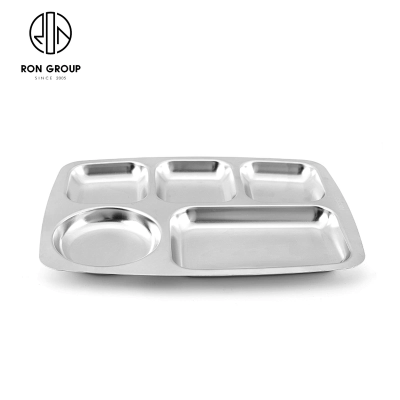 Restaurant Stainless Steel Rectangular Aseptic Tray Fast Food Dish Plate
