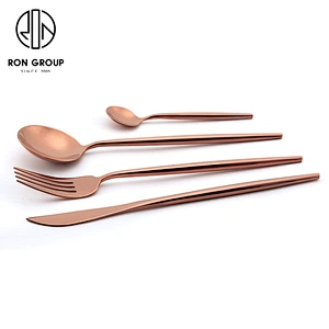 Hot Sale High Quality Stainless Steel Tableware Rose Gold Wedding Cutlery