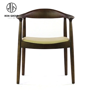 High Quality Restaurant Furniture Wishbone Wood Dining Chair With Soft Seat