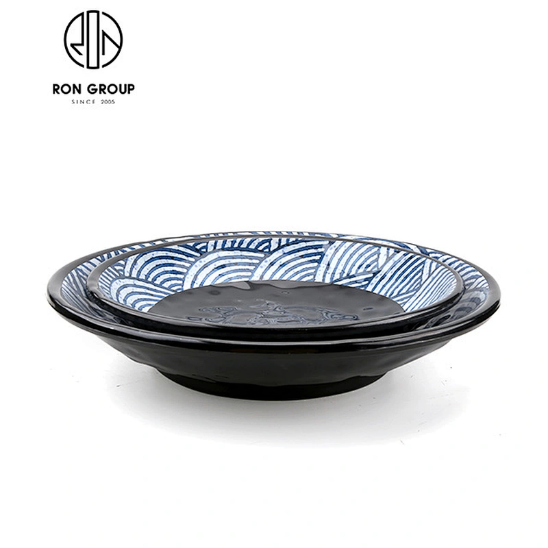 Ceramic Tableware Round Shallow Plate Dessert Salad Steak Plate