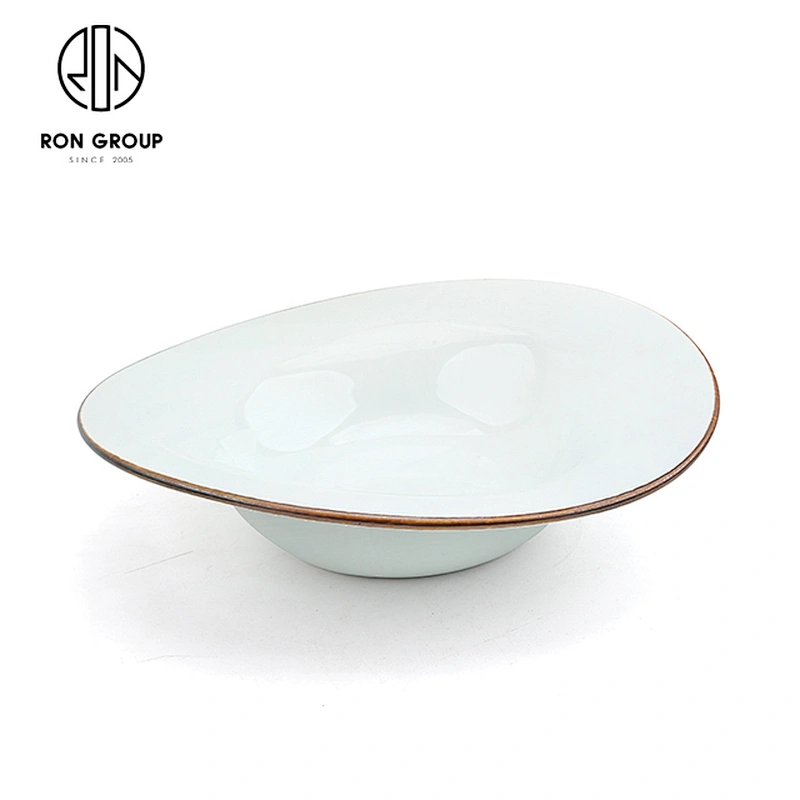 New Design Dinnerware Restaurant Round Ceramic Dishes Soup Plate