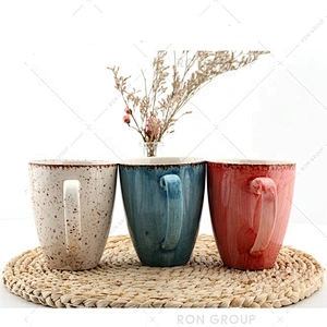 Wholesale Restaurant Ceramic Reusable Portable Handle Coffee Cups