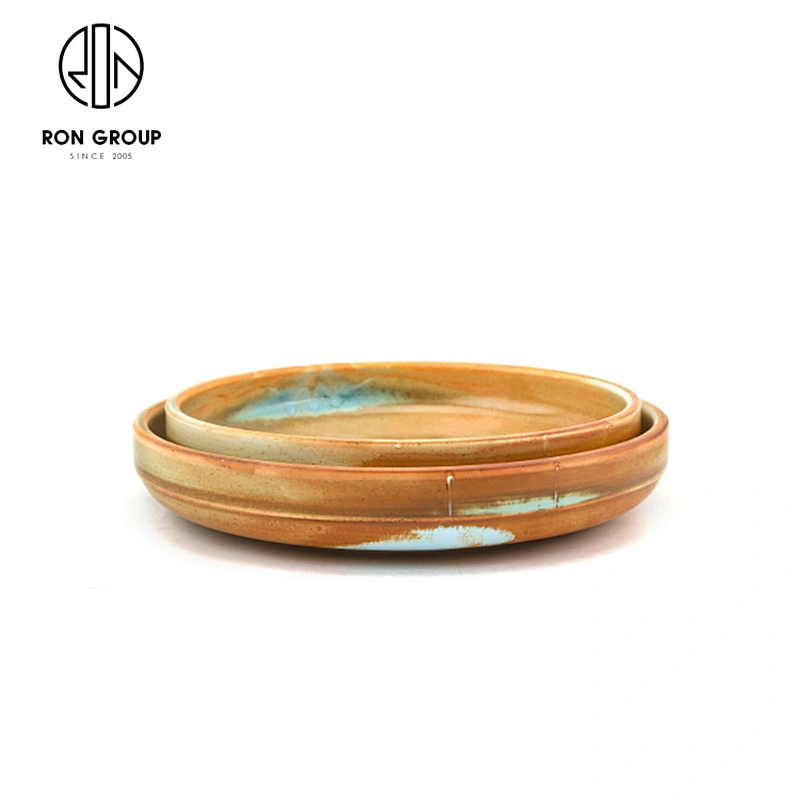 Hot Sale Hotel Dinnerware Ceramic Straight Edge Round Soup Plate