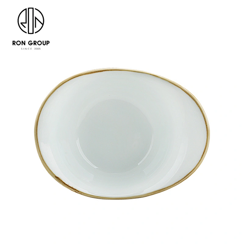 Customized 1.03 Kg Tableware Ceramic Soup Salad Bowl For Restaurant Hotel