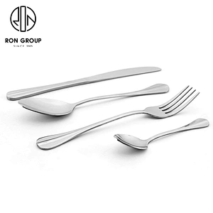 Custom Logo Stainless Steel Silver Hotel Restaurant Wholesale Cutlery Set