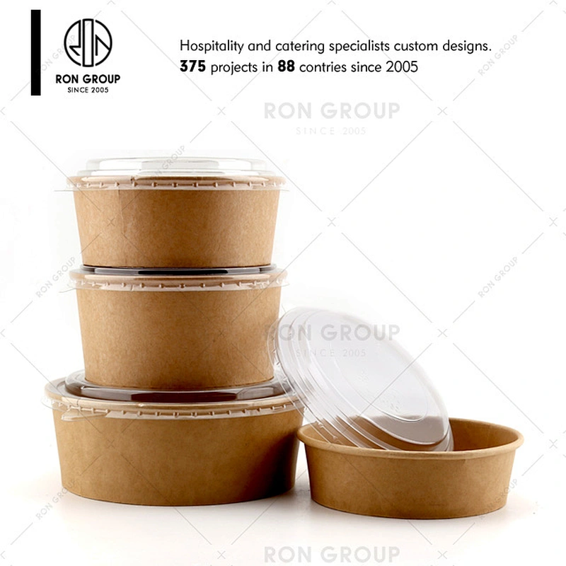 Custom restaurant take away disposable kraft paper food container