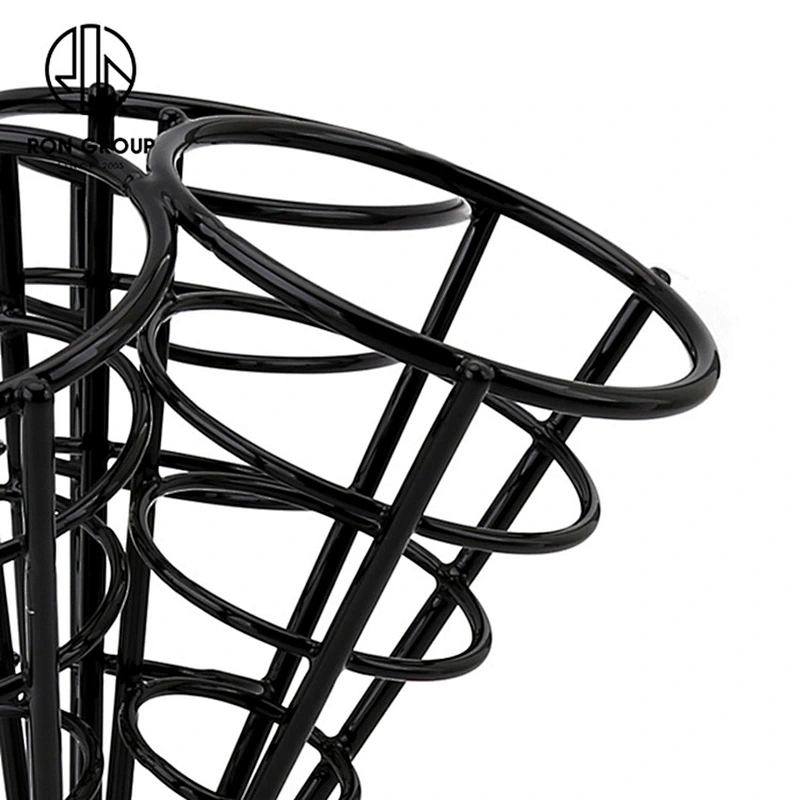 Restaurant Counter Food Four Cone Black Wire Rack French Fry
