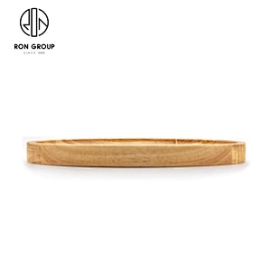 Restaurant Coffee Shop Custom Logo Snack Wood Serving Board Oval Cutting Board