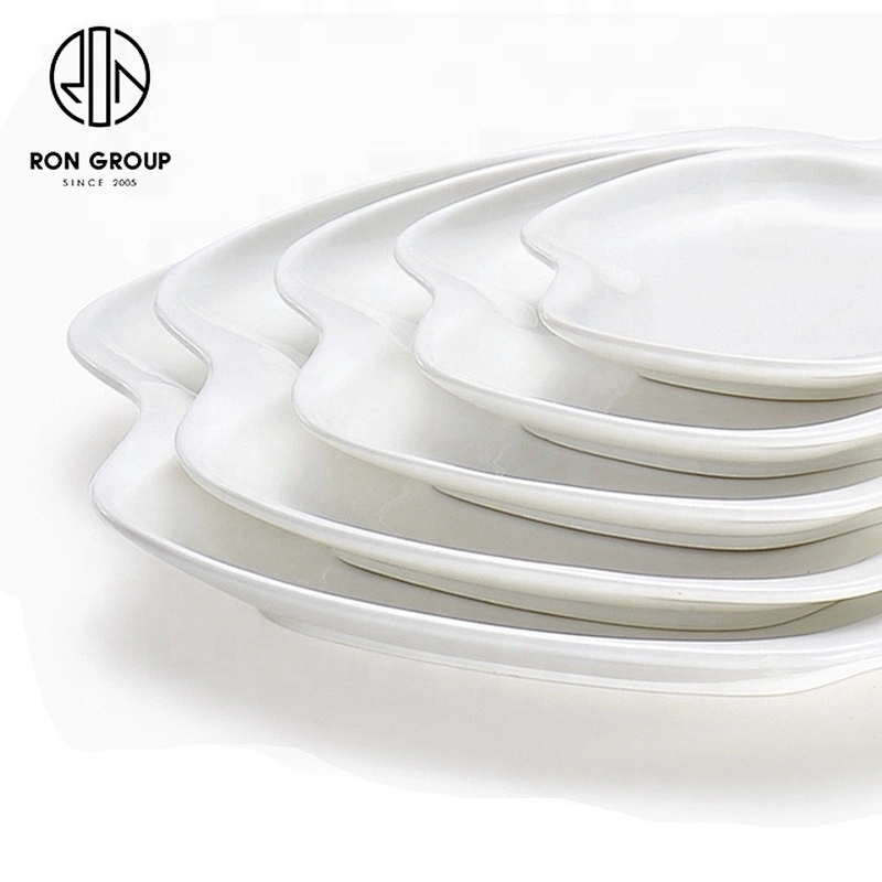 Fancy Dinnerware Custom Intersperse Rhombus Shape Ceramic Dinner
