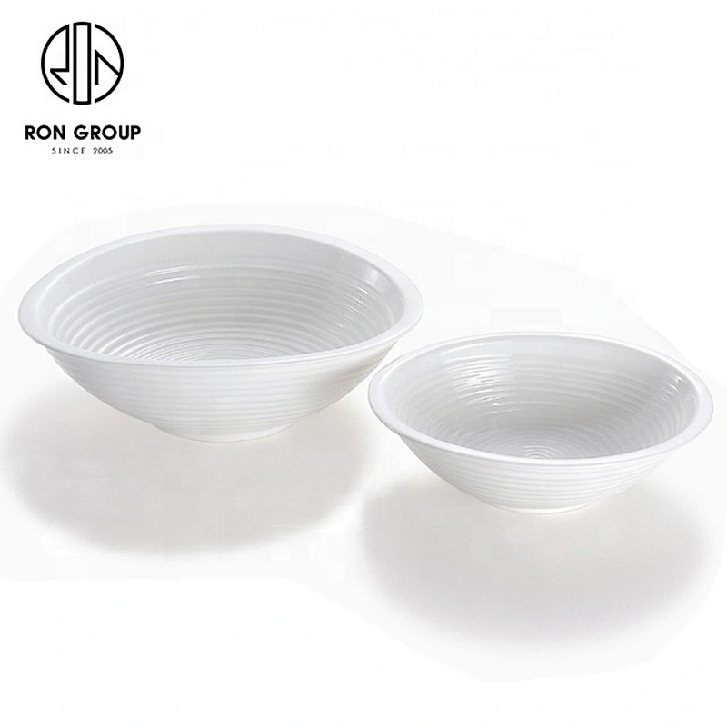 Factory Make Exquisite 9 Inch White Irregular Bowl  For Restaurants