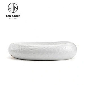 Individuality Restaurant Portable Ceramics Round Shape Oval Bowl