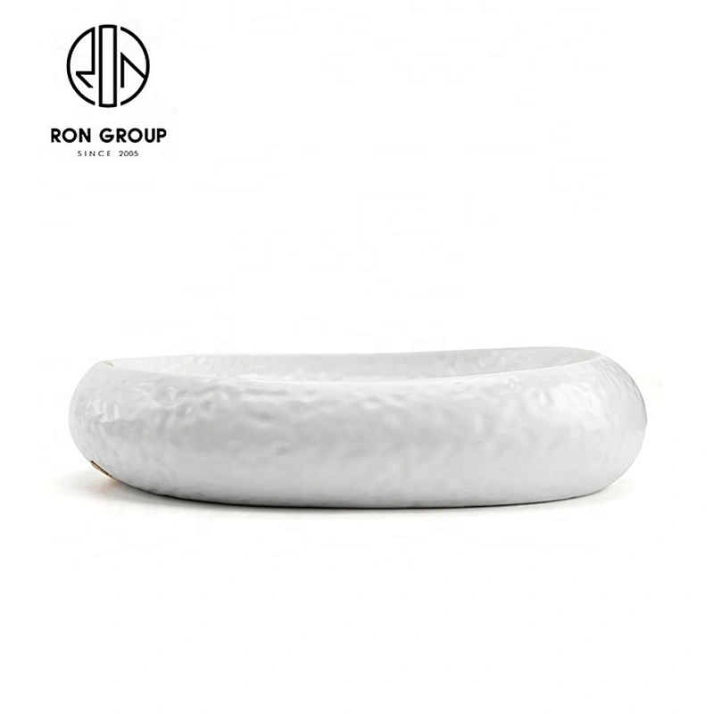 Individuality Restaurant Portable Ceramics Round Shape Oval Bowl
