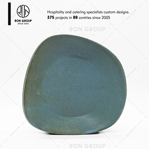 Hot Sale Restaurant Oval Green Ceramic Plate