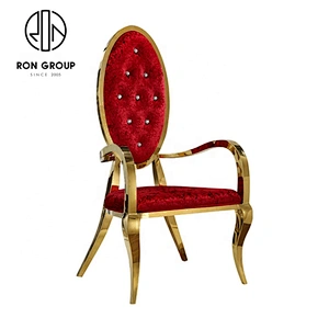 New Design Restaurant Furniture Round Back Luxury Stainless Steel Chair