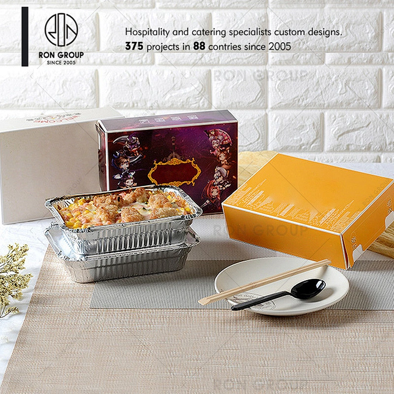 Factory Price Rectangular Disposable Aluminum Foil Container