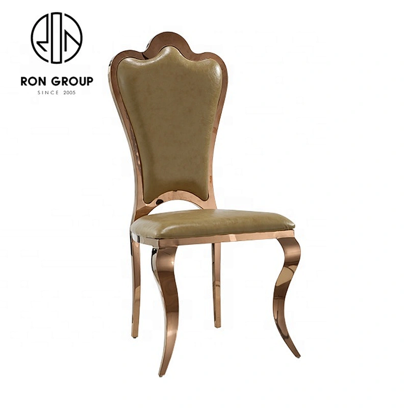 Luxury Casual Metal Stainless Steel Legs Dining Chair